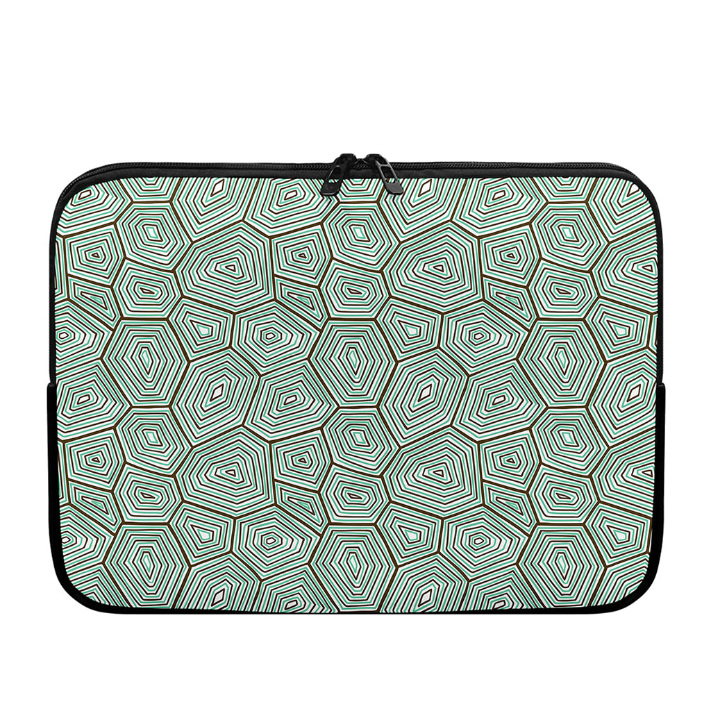 Turtle Shell Pattern Print Laptop Sleeve