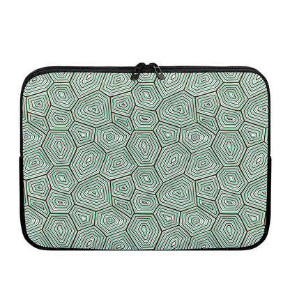 Turtle Shell Pattern Print Laptop Sleeve