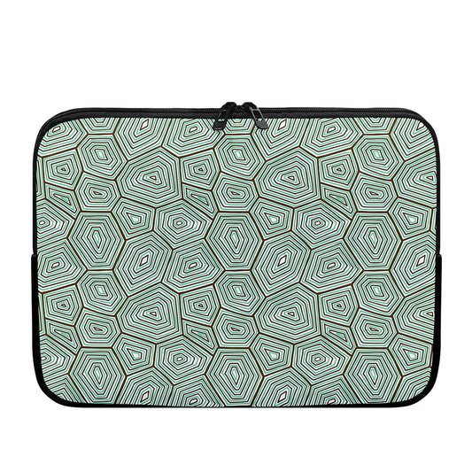 Turtle Shell Pattern Print Laptop Sleeve