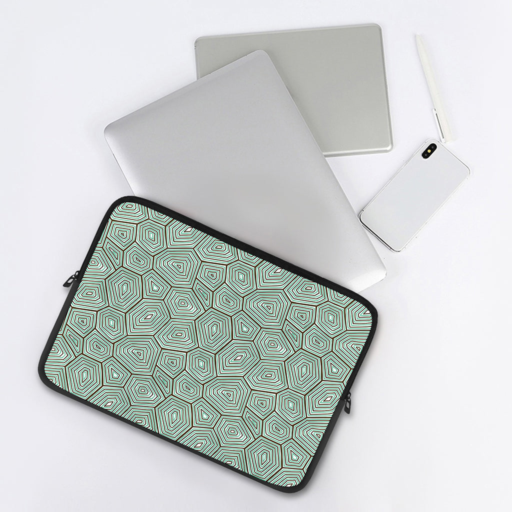 Turtle Shell Pattern Print Laptop Sleeve