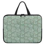 Turtle Shell Pattern Print Laptop Sleeve With Handle