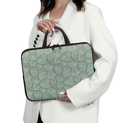 Turtle Shell Pattern Print Laptop Sleeve With Handle