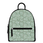 Turtle Shell Pattern Print Leather Backpack