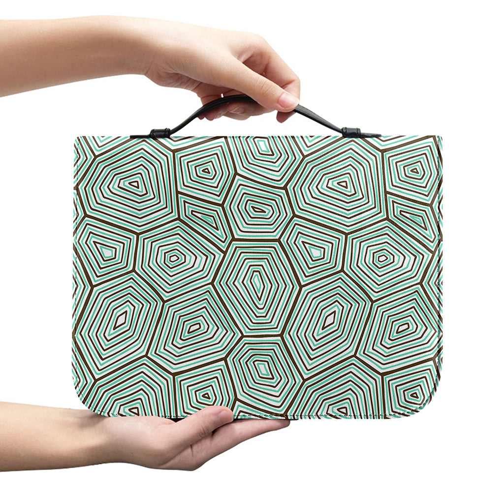 Turtle Shell Pattern Print Leather Bible Cover