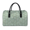 Turtle Shell Pattern Print Leather Duffel Bag