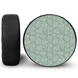 Turtle Shell Pattern Print Leather Spare Tire Cover