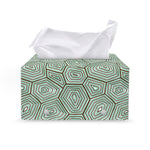 Turtle Shell Pattern Print Leather Tissue Box Cover
