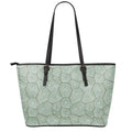 Turtle Shell Pattern Print Leather Tote Bag With Zipper