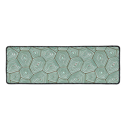 Turtle Shell Pattern Print Long Kitchen Mat