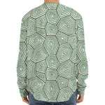 Turtle Shell Pattern Print Long Sleeve Baseball Jersey