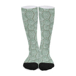 Turtle Shell Pattern Print Long Socks