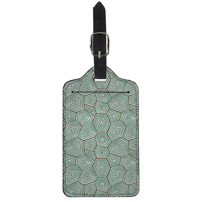 Turtle Shell Pattern Print Luggage Tag