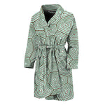 Turtle Shell Pattern Print Men's Bathrobe