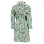 Turtle Shell Pattern Print Men's Bathrobe