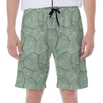 Turtle Shell Pattern Print Men's Beach Shorts