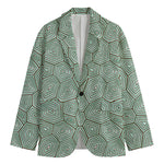 Turtle Shell Pattern Print Men's Blazer