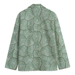 Turtle Shell Pattern Print Men's Blazer