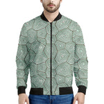 Turtle Shell Pattern Print Men's Bomber Jacket