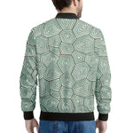 Turtle Shell Pattern Print Men's Bomber Jacket
