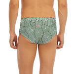 Turtle Shell Pattern Print Men's Briefs