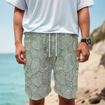 Turtle Shell Pattern Print Men's Cargo Shorts