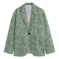 Turtle Shell Pattern Print Men's Cotton Blazer
