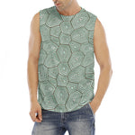 Turtle Shell Pattern Print Men's Fitness Tank Top