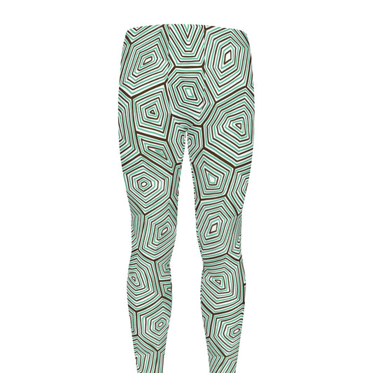 Turtle Shell Pattern Print Men's leggings