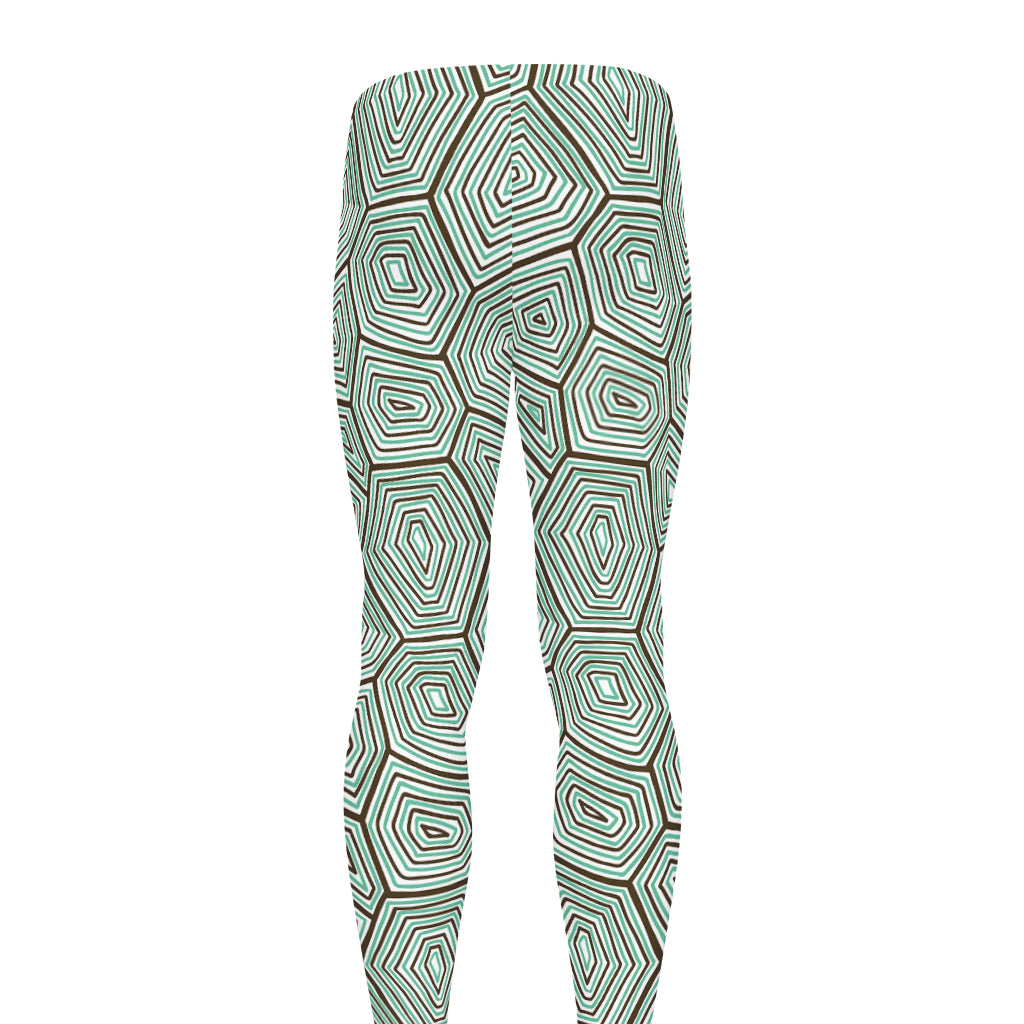 Turtle Shell Pattern Print Men's leggings