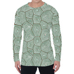 Turtle Shell Pattern Print Men's Long Sleeve T-Shirt