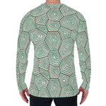 Turtle Shell Pattern Print Men's Long Sleeve T-Shirt