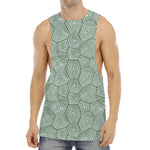 Turtle Shell Pattern Print Men's Muscle Tank Top