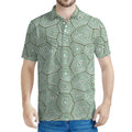 Turtle Shell Pattern Print Men's Polo Shirt