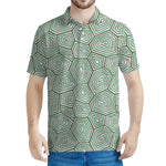 Turtle Shell Pattern Print Men's Polo Shirt