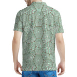 Turtle Shell Pattern Print Men's Polo Shirt