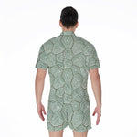 Turtle Shell Pattern Print Men's Rompers