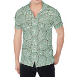 Turtle Shell Pattern Print Men's Shirt