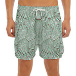 Turtle Shell Pattern Print Men's Split Running Shorts