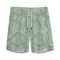 Turtle Shell Pattern Print Men's Athletic Shorts