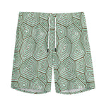 Turtle Shell Pattern Print Men's Sports Shorts