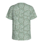 Turtle Shell Pattern Print Men's Sports T-Shirt