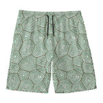 Turtle Shell Pattern Print Men's Swim Trunks