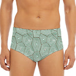 Turtle Shell Pattern Print Men's Triangle Swim Briefs