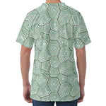 Turtle Shell Pattern Print Men's Velvet T-Shirt