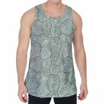 Turtle Shell Pattern Print Men's Velvet Tank Top