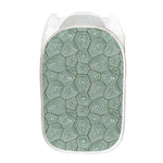 Turtle Shell Pattern Print Mesh Laundry Hamper