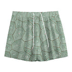 Turtle Shell Pattern Print Mesh Shorts