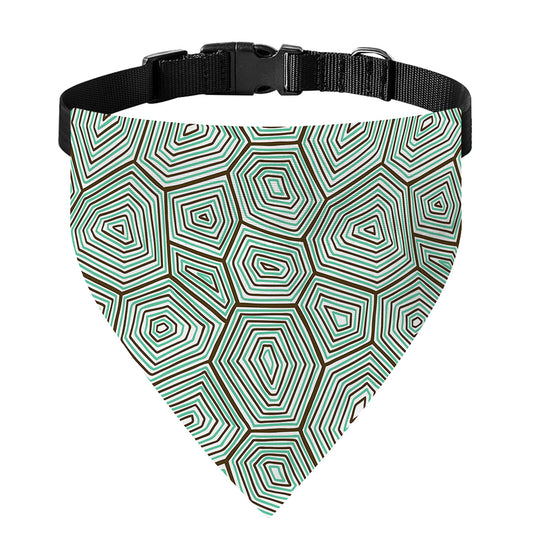 Turtle Shell Pattern Print Over The Collar Dog Bandana