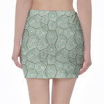 Turtle Shell Pattern Print Pencil Mini Skirt