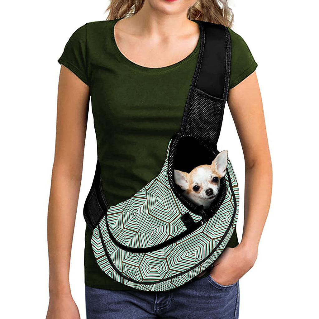 Turtle Shell Pattern Print Pet Sling Carrier